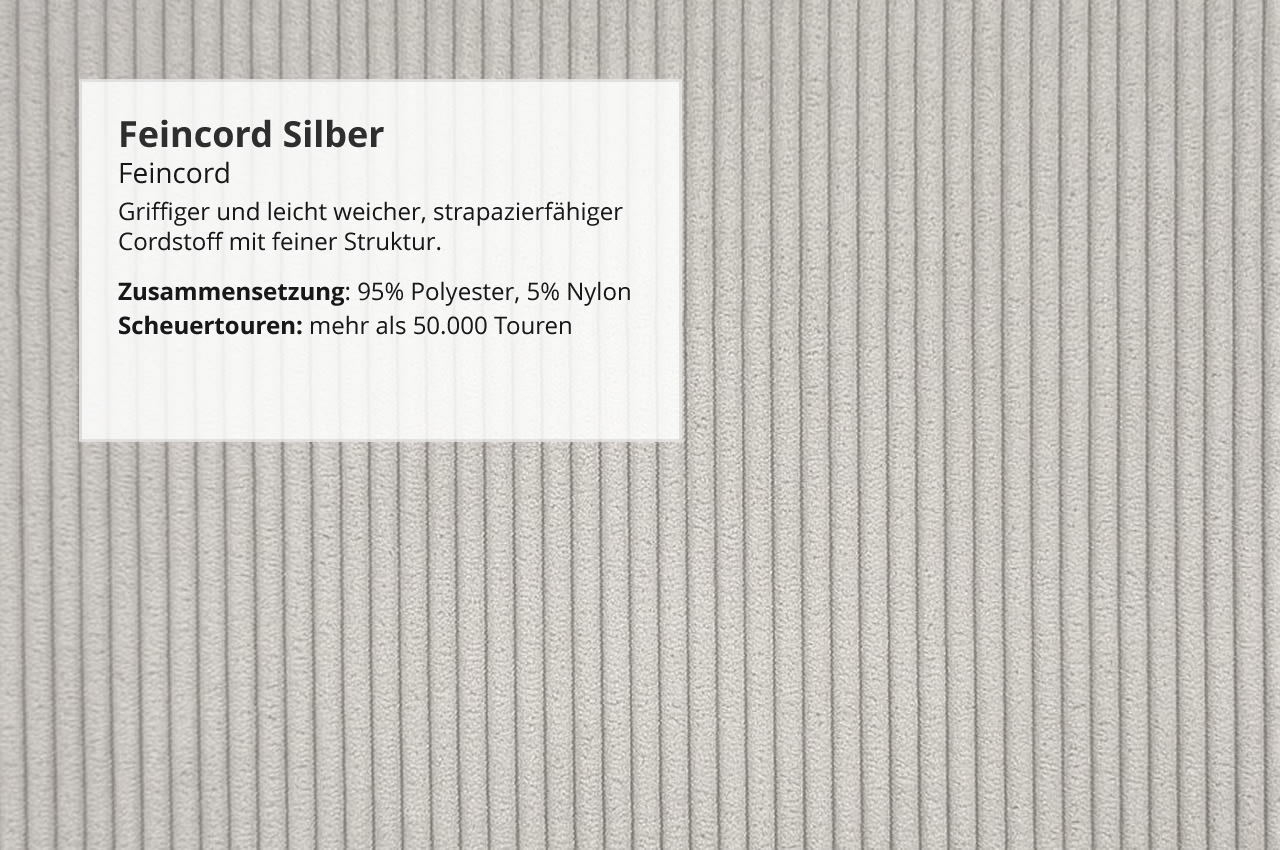 Feincord Silber Feincord Silber