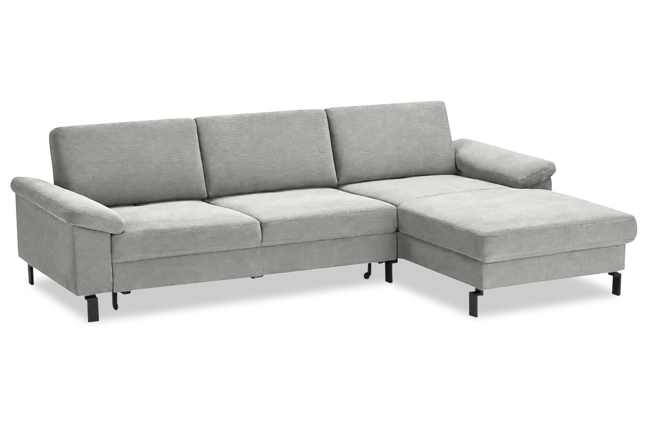 ecksofa coast rechts feincord silber ecksofa coast rechts feincord silber