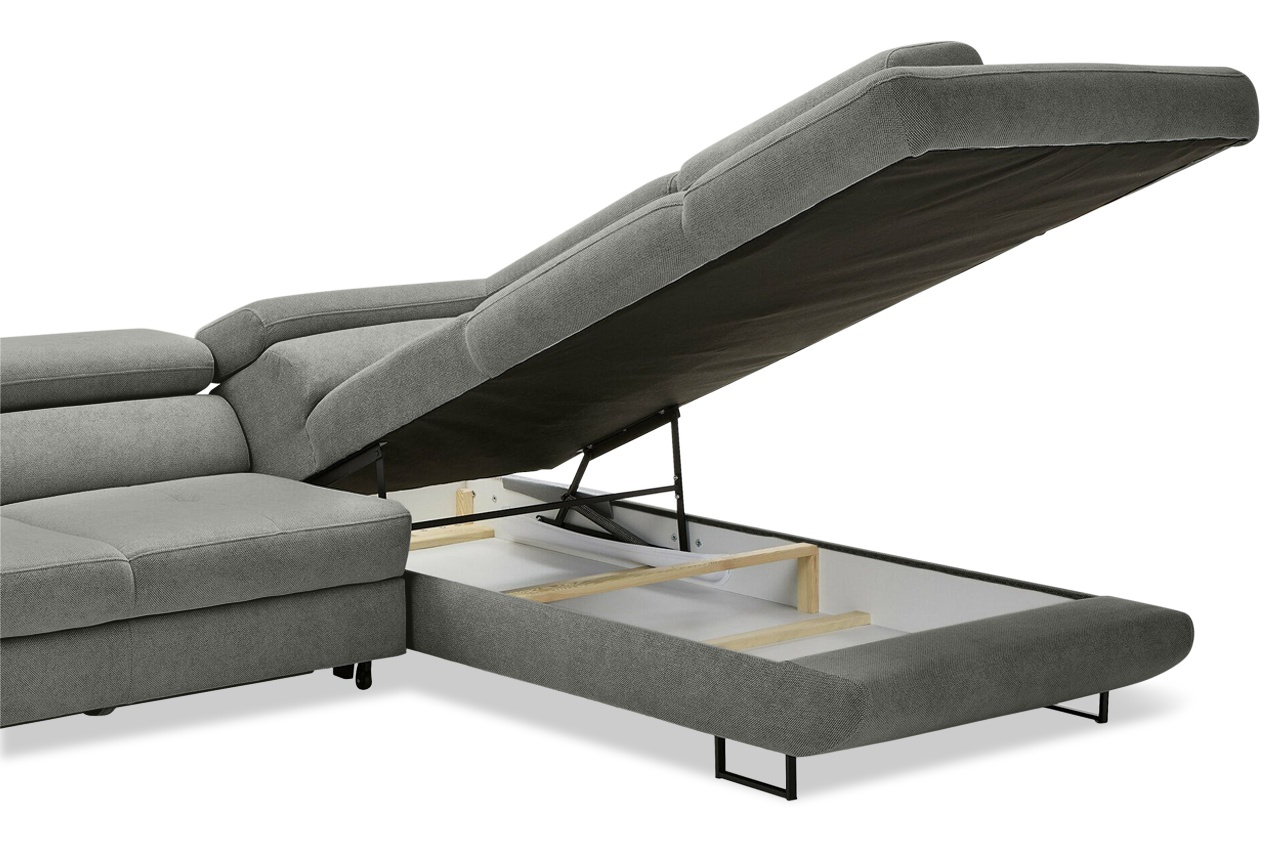 fabio ecksofa rechts curio 83 grau detailbild bettkasten fabio ecksofa rechts curio 83 grau detailbild bettkasten