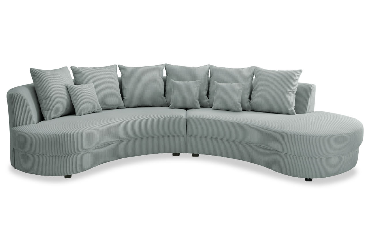 benformato sofa limoncello rechts cord stoff 4803 aqua frontansicht benformato sofa limoncello rechts cord stoff 4803 aqua frontansicht