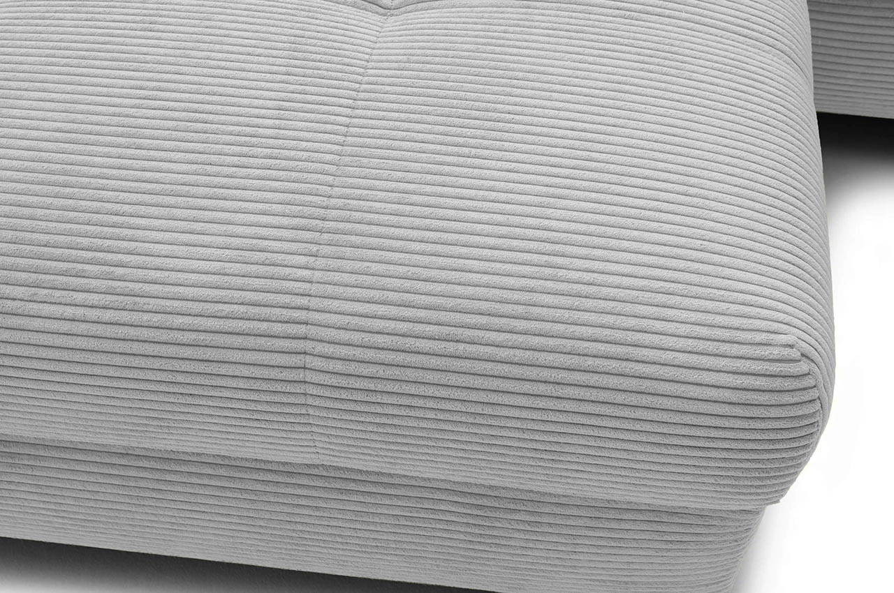 ecksofa mykonos links cord stripes 8637 grau detailbild ecksofa mykonos links cord stripes 8637 grau detailbild
