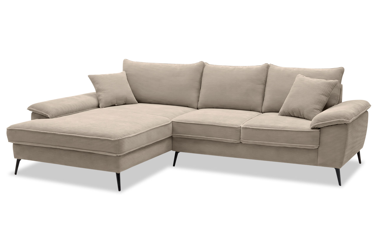 ecksofa montana links cord stripes 03 taupe