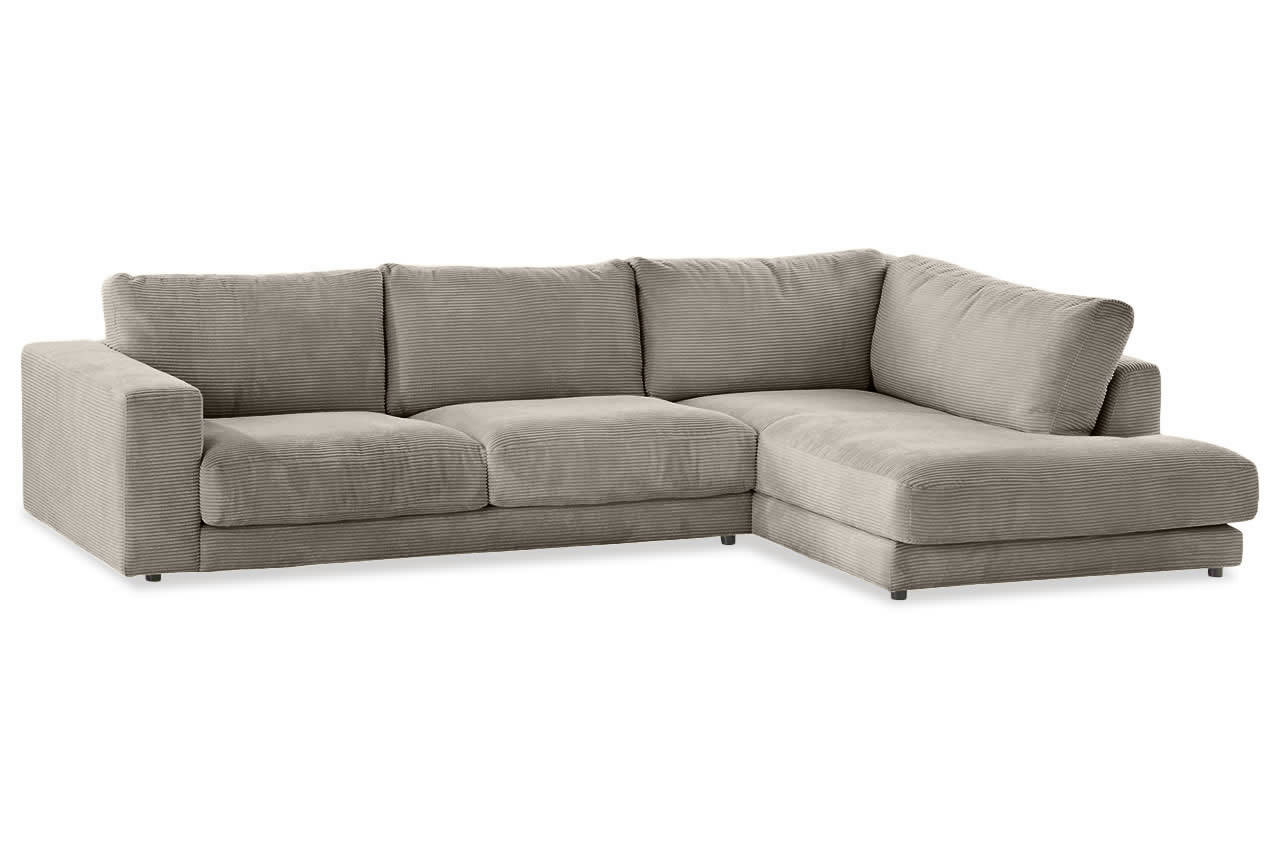 high end ecksofa rechts cord taupe high end ecksofa rechts cord taupe