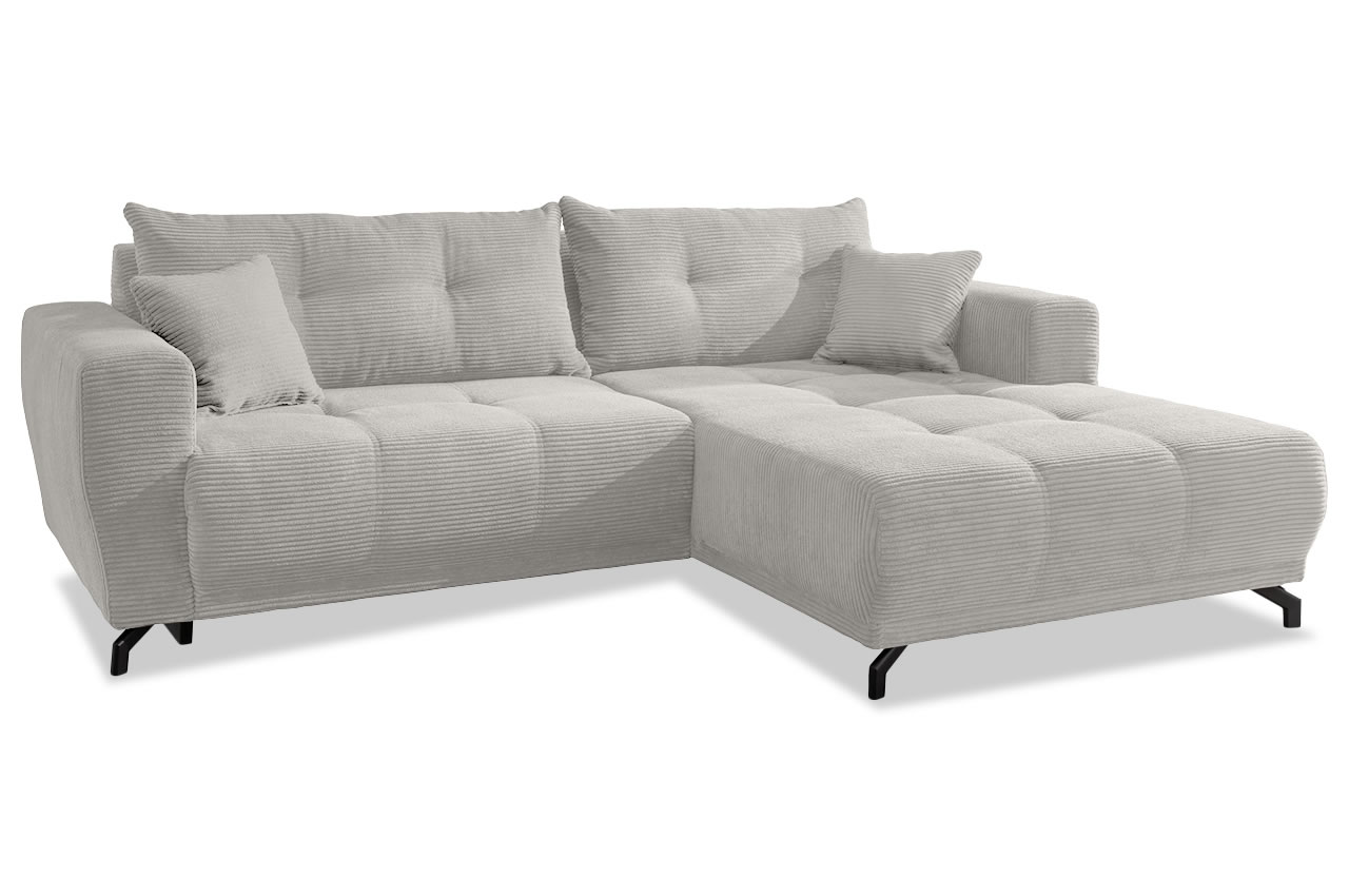 restato ecksofa rechts cordstoff 4802 silber restato ecksofa rechts cordstoff 4802 silber