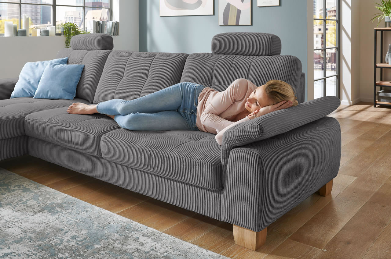 pp la19101 landart ewian ecksofa links cord anthrazit milieu mit armteilverstellung