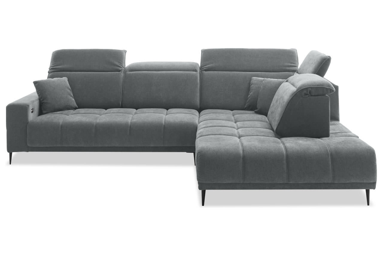 livorno ecksofa mit ottomane rechts aragon 93 grau frontansicht kopfteilverstellung livorno ecksofa mit ottomane rechts aragon 93 grau frontansicht kopfteilverstellung