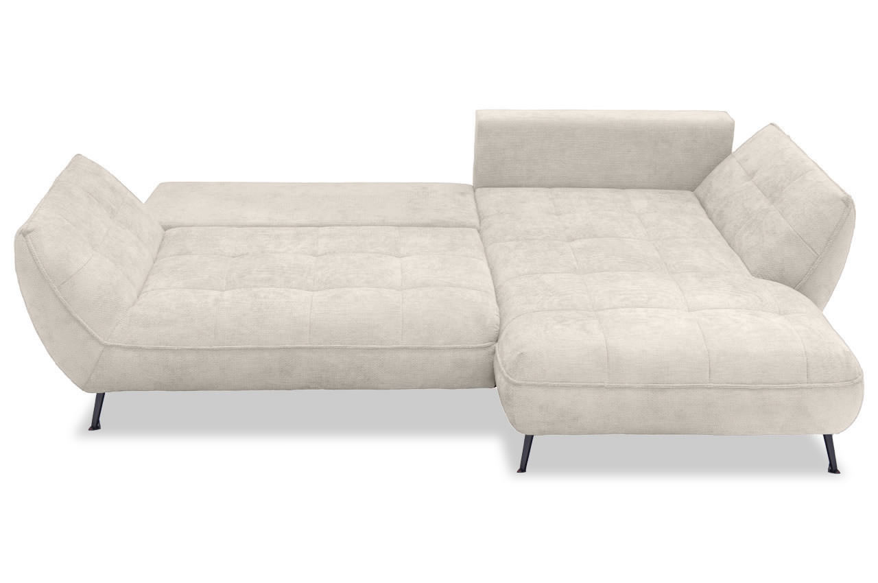 samoa ecksofa rechts stoff flow 03 creme schlaffunktion