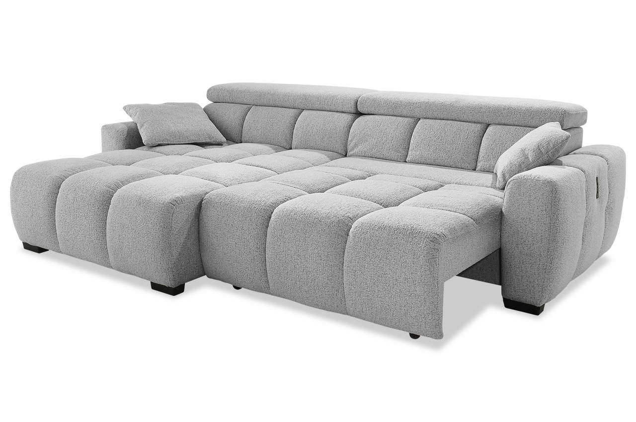 ecksofa lounge links 432 19 hellgrau mit sitzverstellung