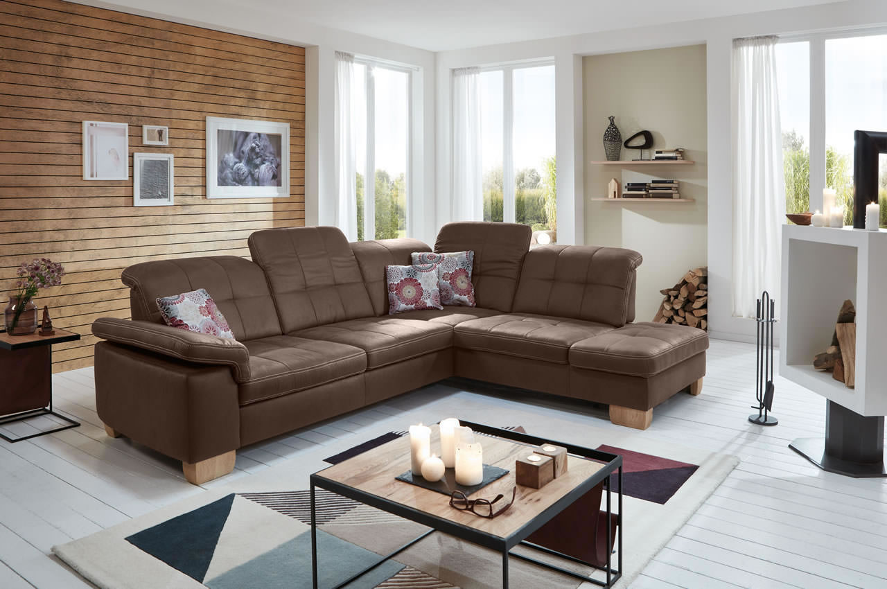 pp la16028 ecksofa rechts deluxe schoko milieu kopfteilverstellung