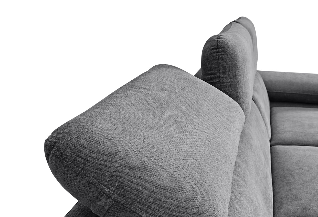 coast ecksofa rechts enjoy 23 asche kopfteilverstellung
