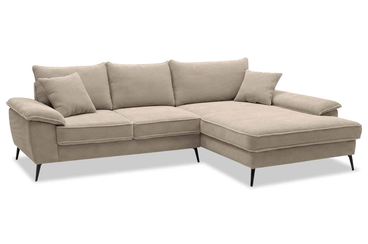 ecksofa montana rechts cord stripes 03 taupe ecksofa montana rechts cord stripes 03 taupe