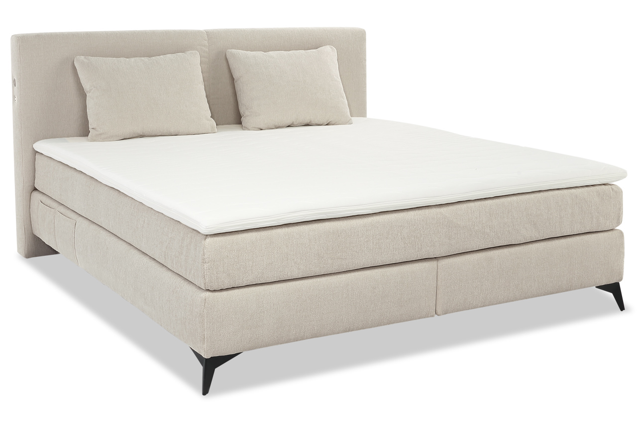 kira boxspringbett mit led ean 4037619080617 stoff 444 17 farbe beige