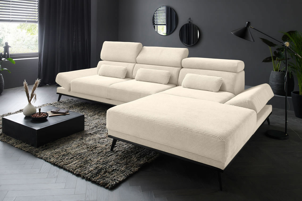 arrow ecksofa rechts lincoln 03 beige gestell schwarz ambiente arrow ecksofa rechts lincoln 03 beige gestell schwarz ambiente