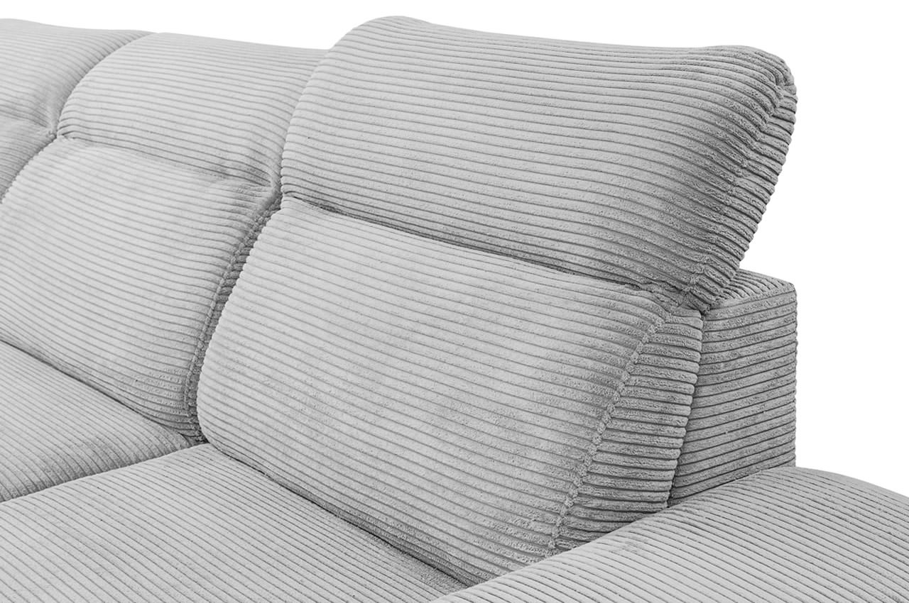 alicante ecksofa links cord poso 55 hellgrau detailbild kopfteilverstellung