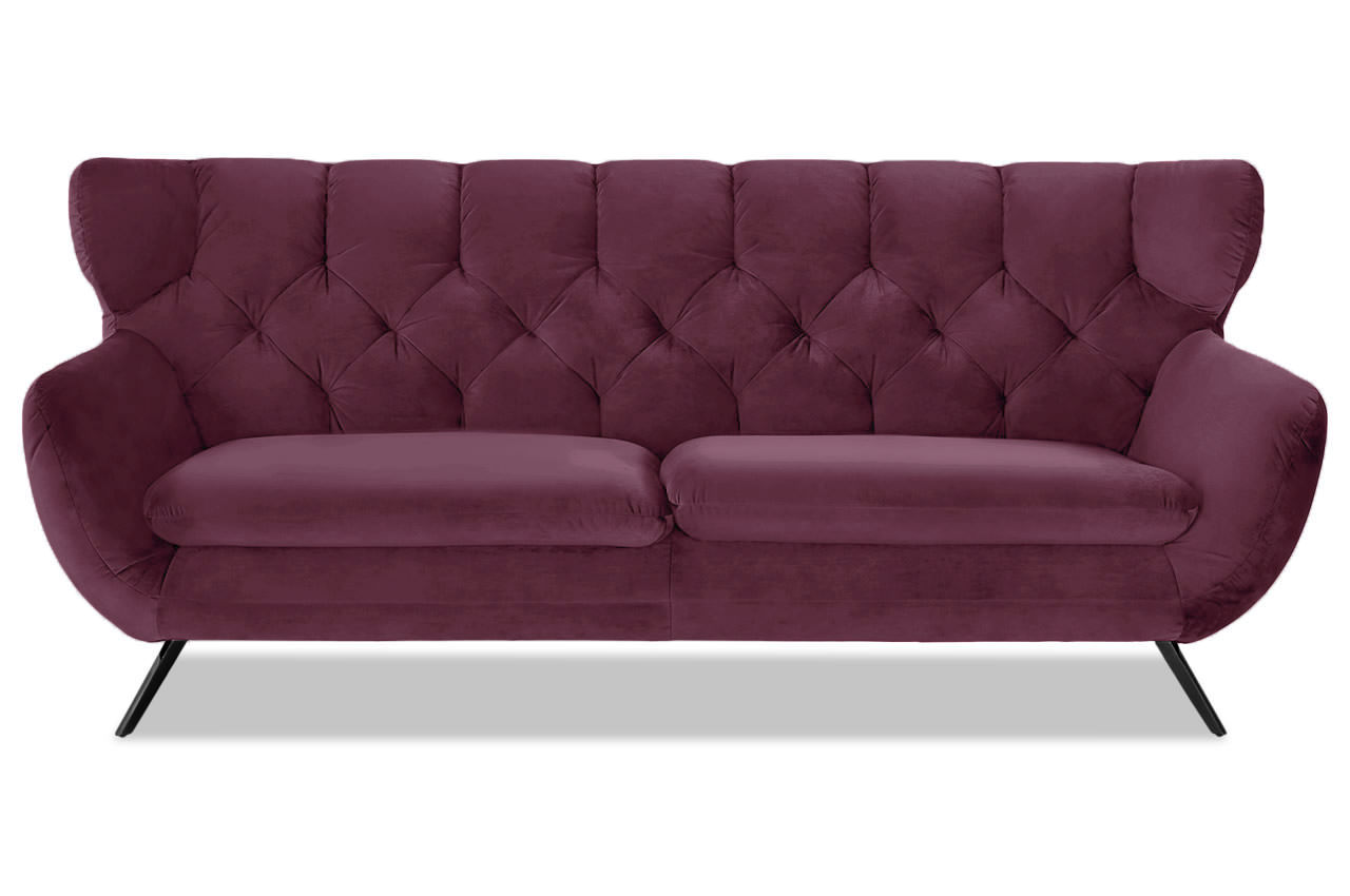 sixty 3er sofa velvet purple frontal