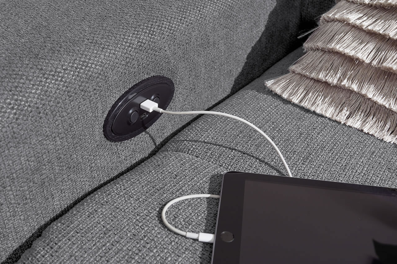 rockdale ecksofa mit ottomane rechts von ed lifestyle stoff glow farbe 19 anthrazit detailbild usb anschluss