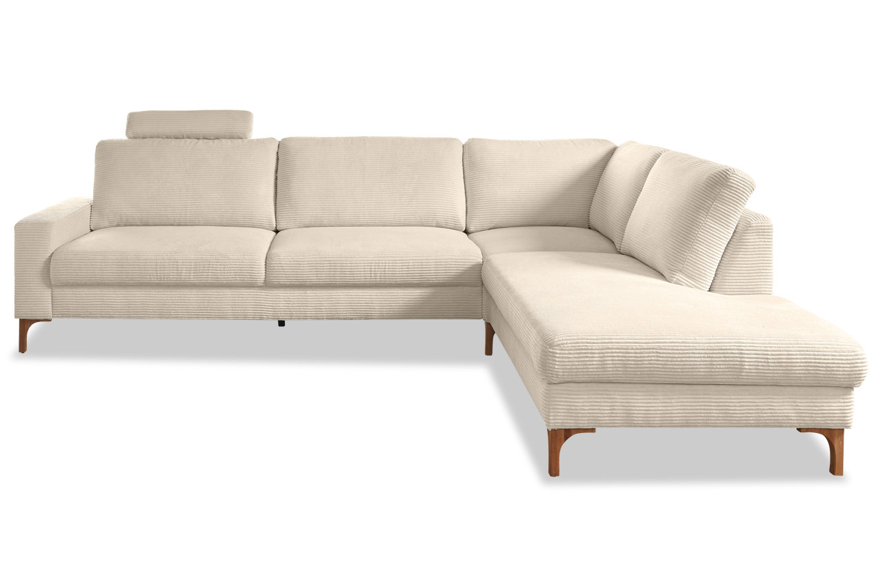 ecksofa coast ottomane rechts cord nature frontansicht ecksofa coast ottomane rechts cord nature frontansicht
