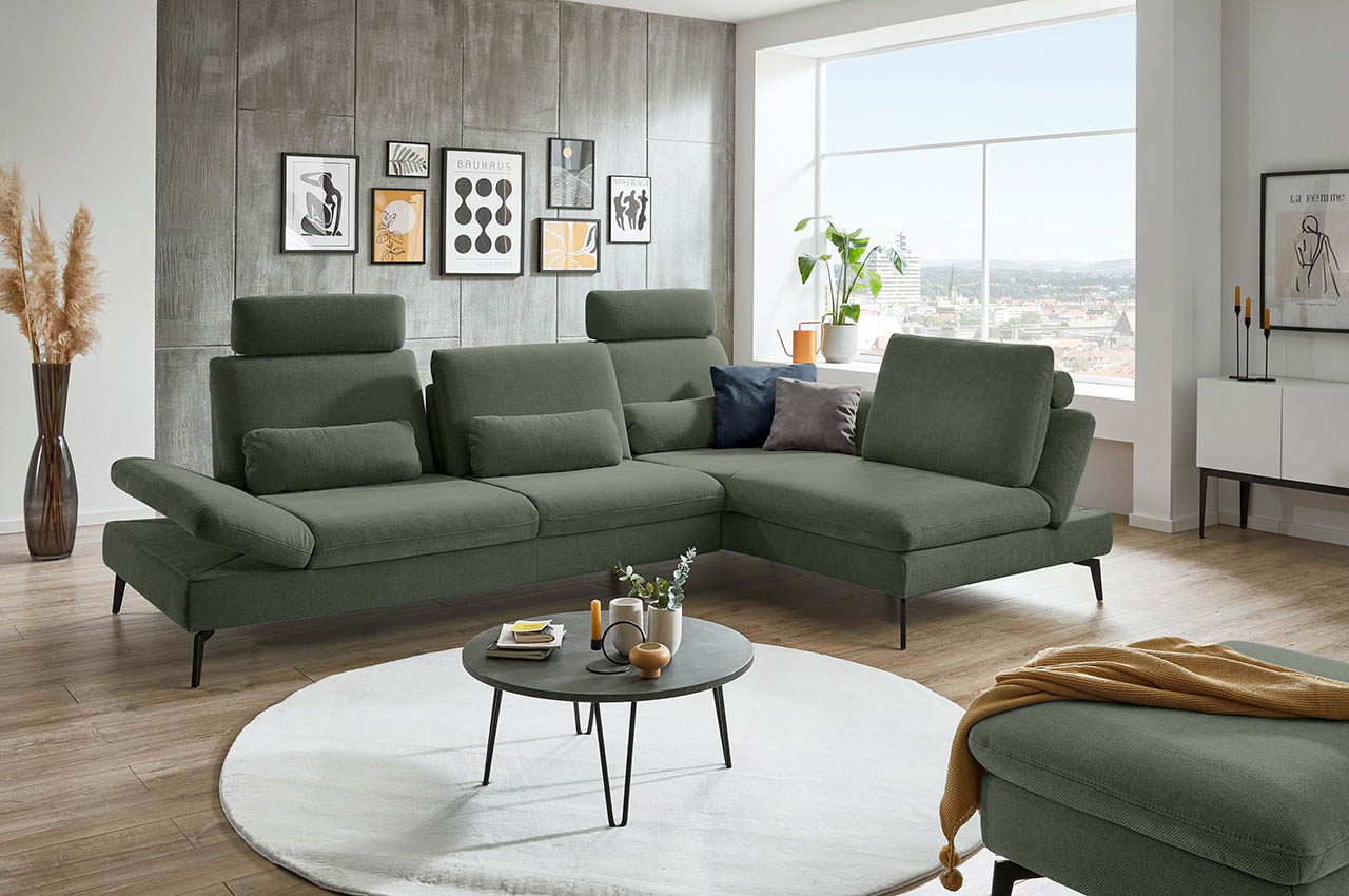 mp in23099 ecksofa rechts cyber moos milieubild mit sitztiefenverstellung