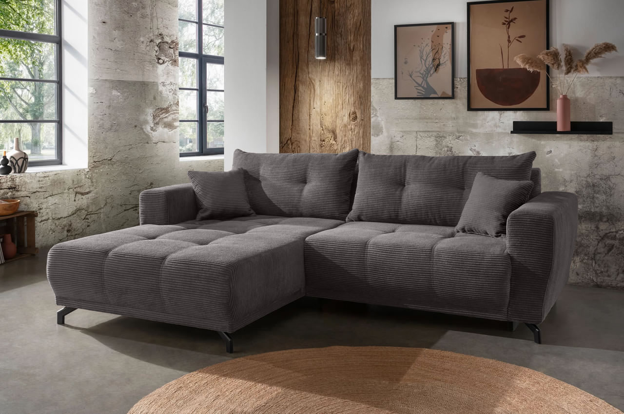 restato ecksofa links cordstoff 4801 grau milieu