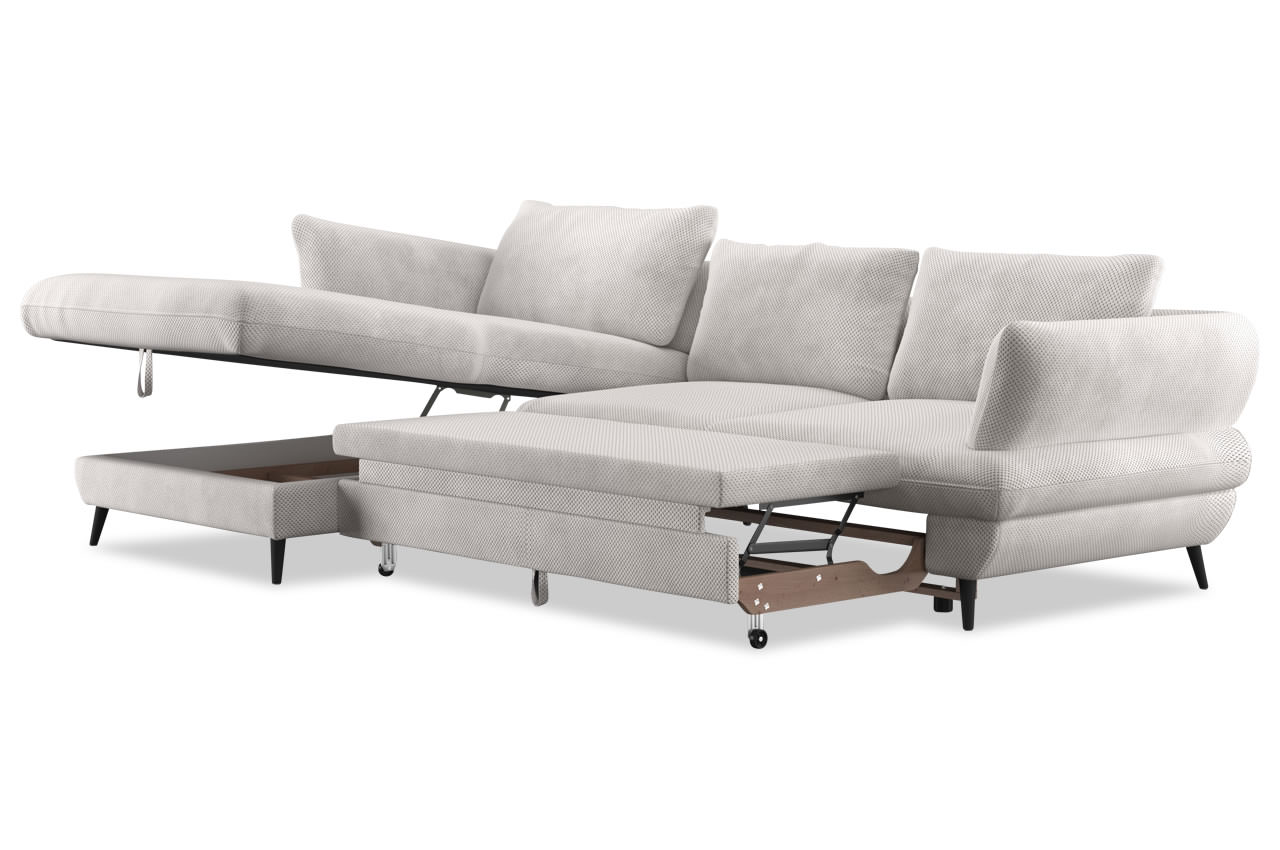 balou cotta ecksofa links stoff miracle c272 natural mit schlaffunktion und bettkasten