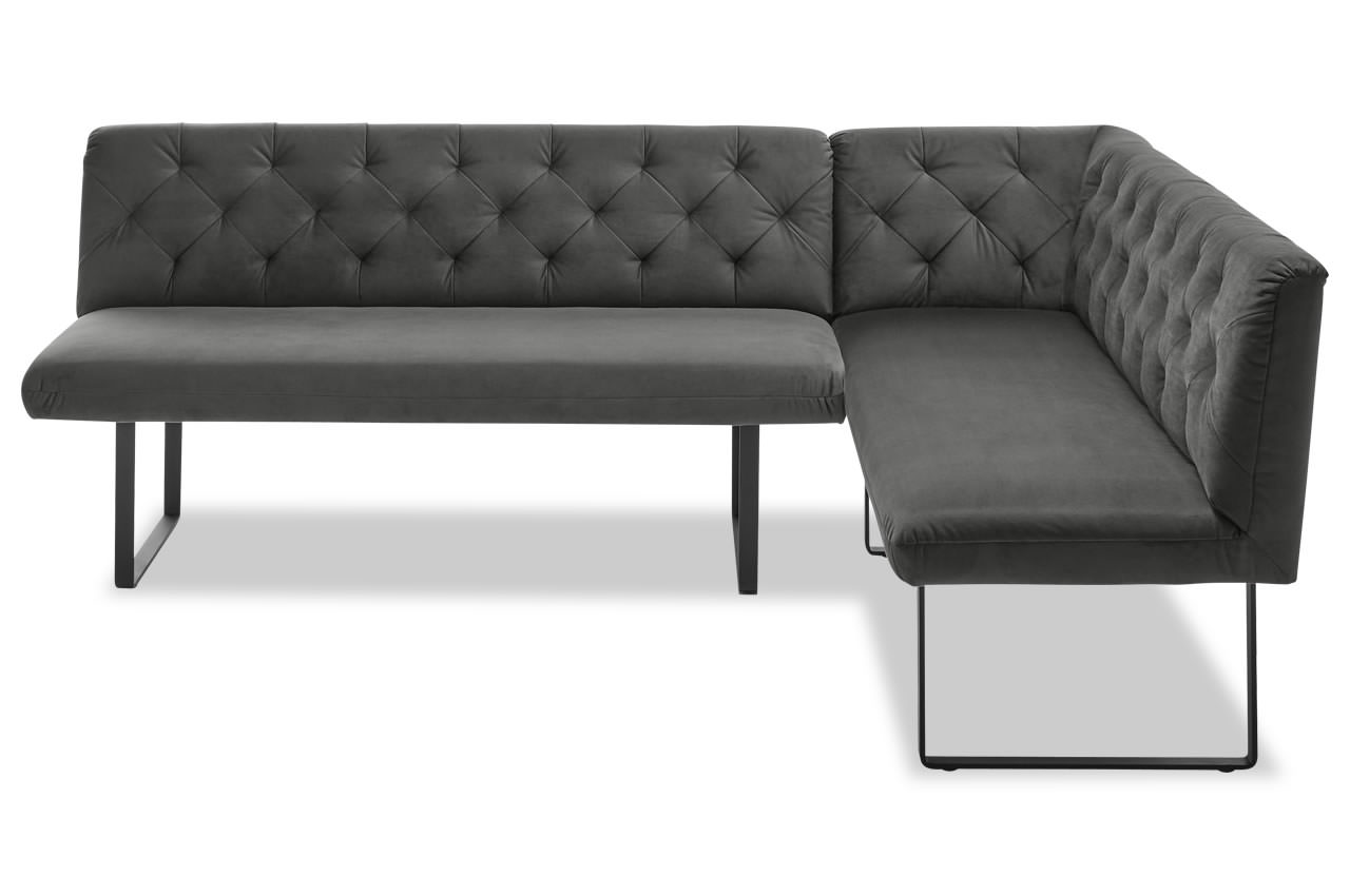 sixty candy eckbank variante rechts velvet grau frontansicht