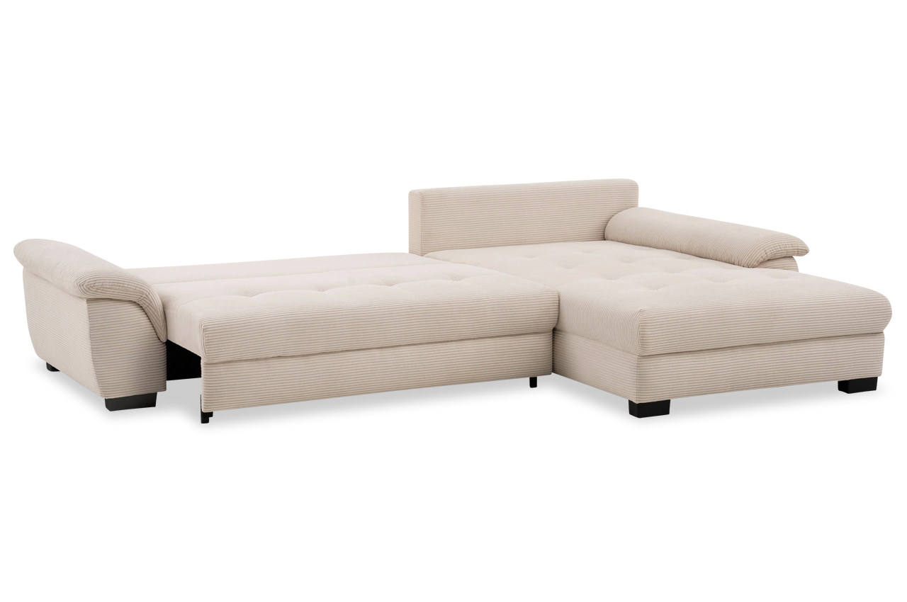 dario ecksofa recamiere rechts cord stripes 8622 creme schlaffunktion dario ecksofa recamiere rechts cord stripes 8622 creme schlaffunktion