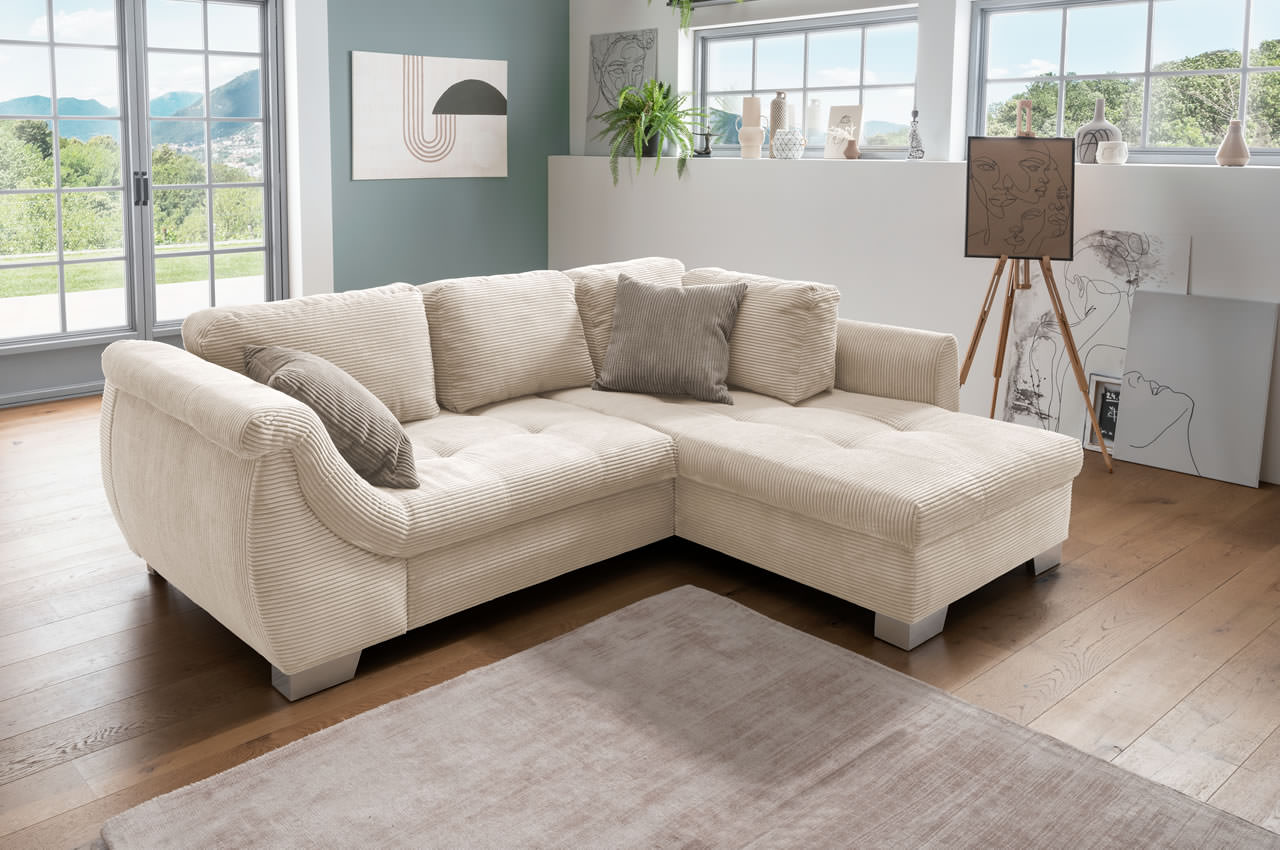 ecksofa flora rechts cord 4808 beige zierkissen cord 4821 grau braun ambiente ecksofa flora rechts cord 4808 beige zierkissen cord 4821 grau braun ambiente