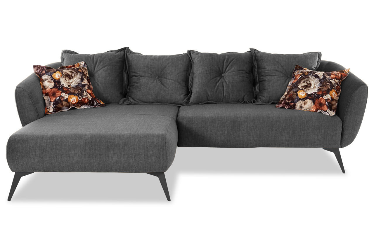 baggio ecksofa links tessuto 9414 asche frontansicht