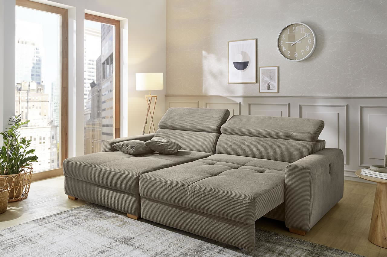 slider ecksofa variante links 426 18 taupe milieubild schlaffunktion
