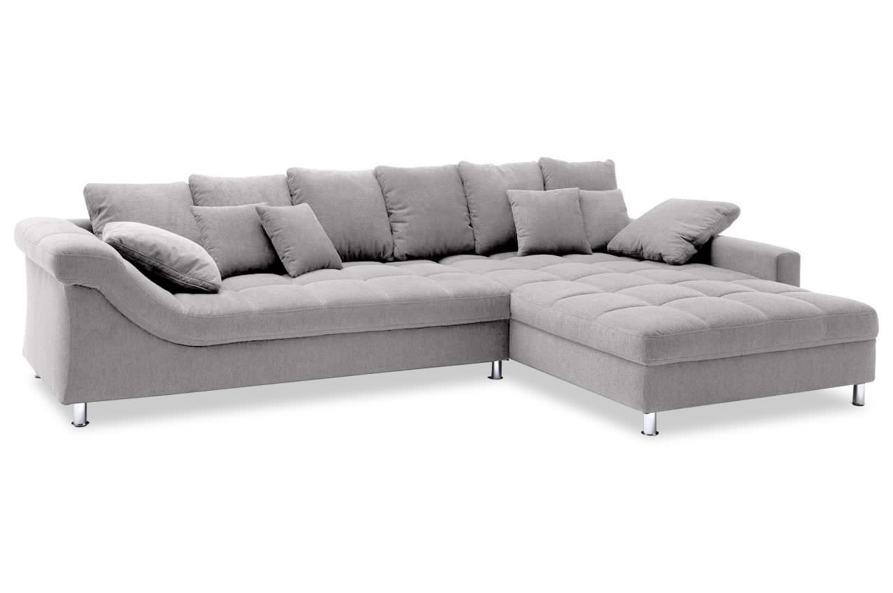Ecksofa Calgary rechts Azzuro 4003 Hellgrau