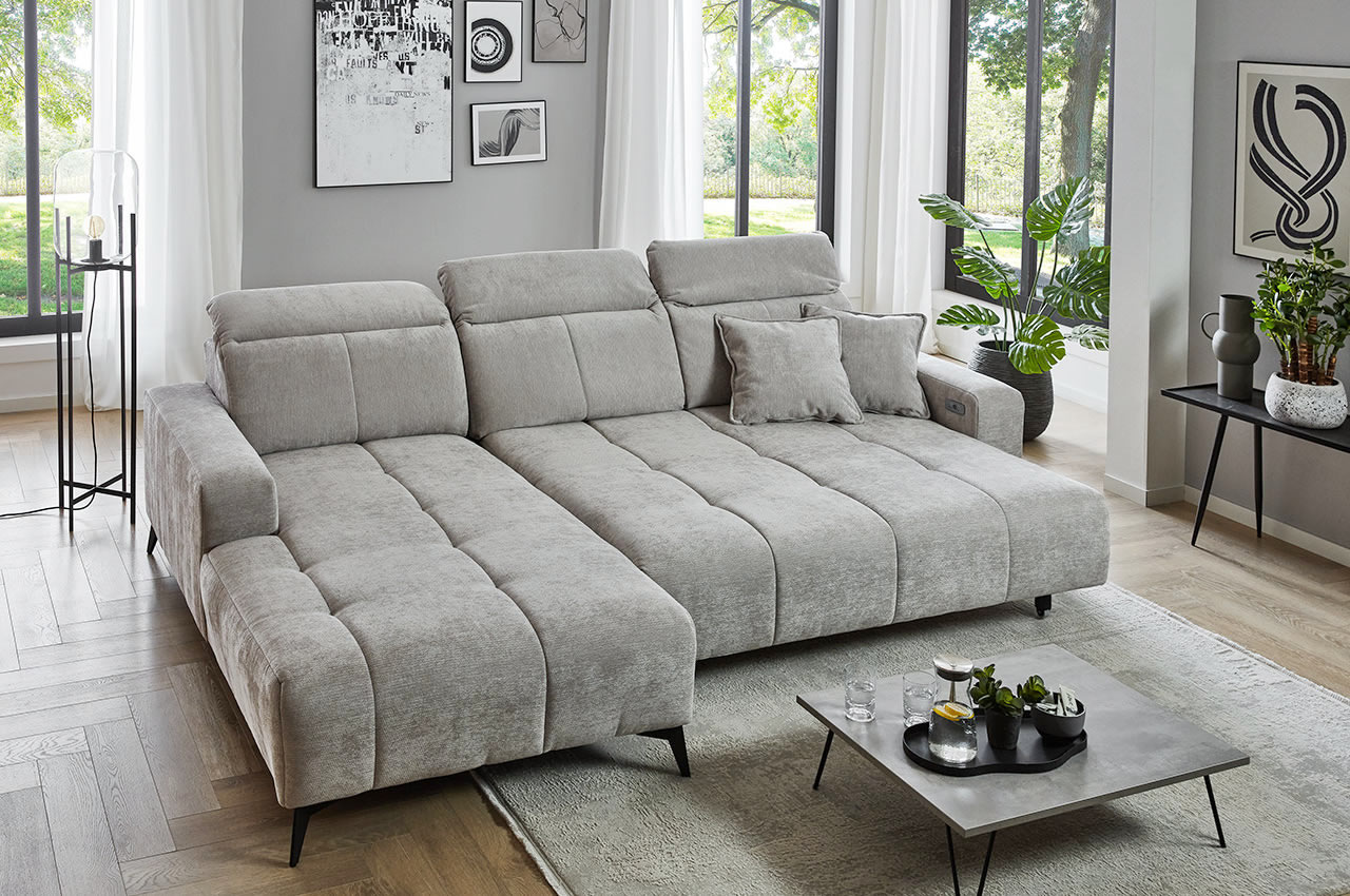 porto ecksofa links stoff vibe 86 silber milieubild mit sitzvorzug