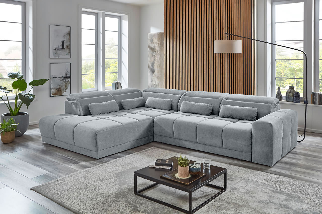 downtown ecksofa variante links microfaser aragon 90 hellgrau milieubild