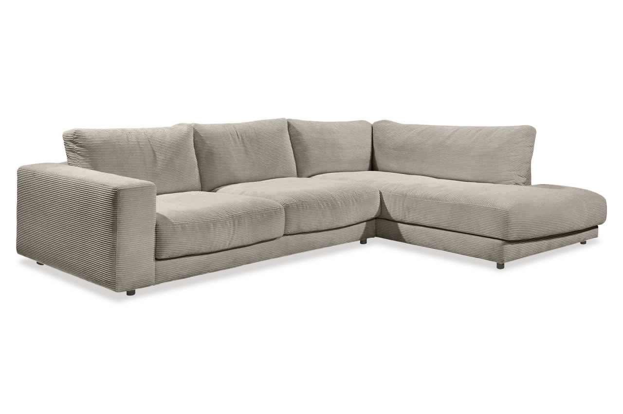 high end ecksofa rechts cord taupe 1