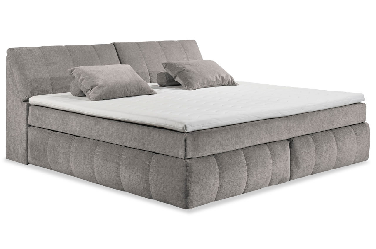 elkford familienbett boxspringbett 240x200 stoff tresor 09 stone mit kissen elkford familienbett boxspringbett 240x200 stoff tresor 09 stone mit kissen