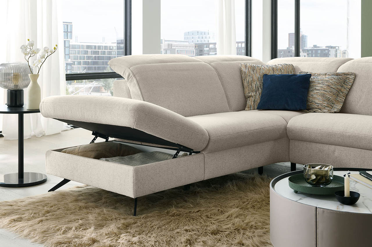 ze em24057 ecksofa links stoff cody natur milieu detailbild bettkasten