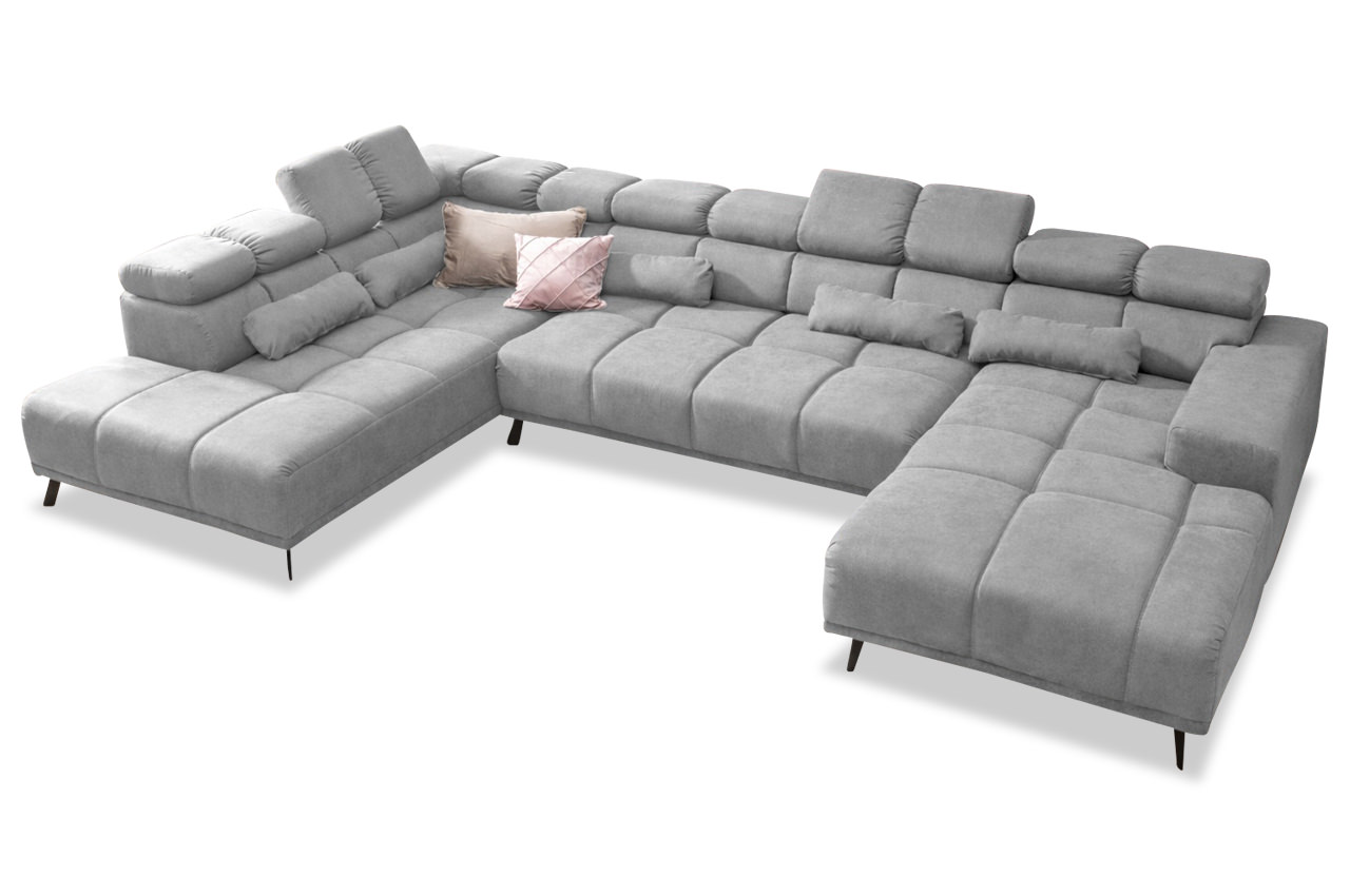 wohnlandschaft speed links stoff rocco 122 hellgrau wohnlandschaft speed links stoff rocco 122 hellgrau