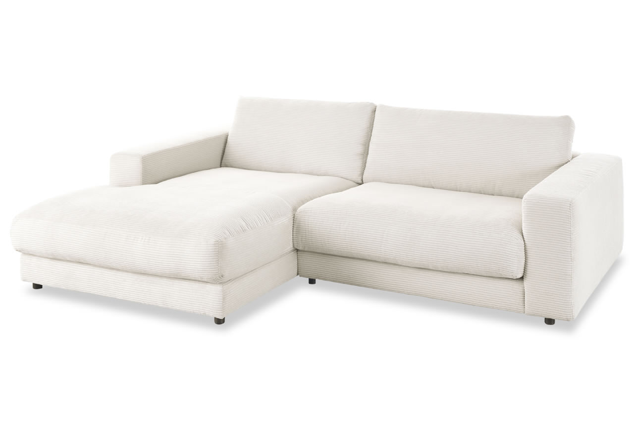 candy high end ecksofa mit longchair links cord snow