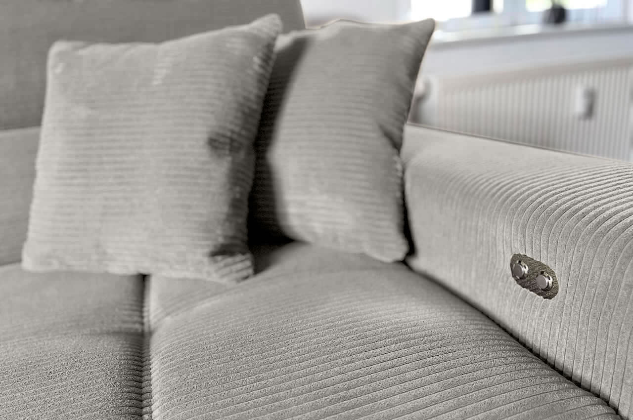 ecksofa malte links von iwaniccy in cord hydra 04 taupe detailbild kissen