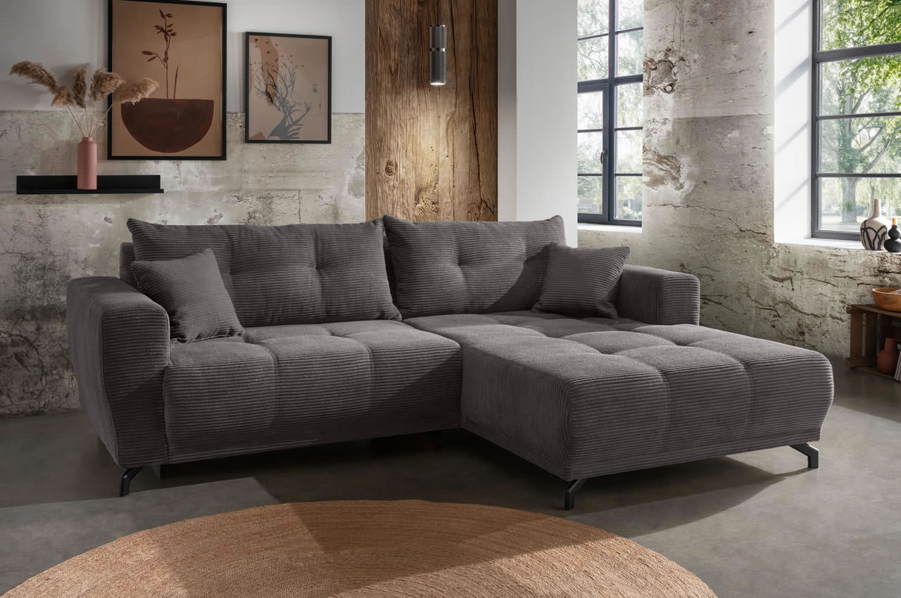 restato ecksofa links cordstoff 4801 grau milieu sitzverstellung detailbild