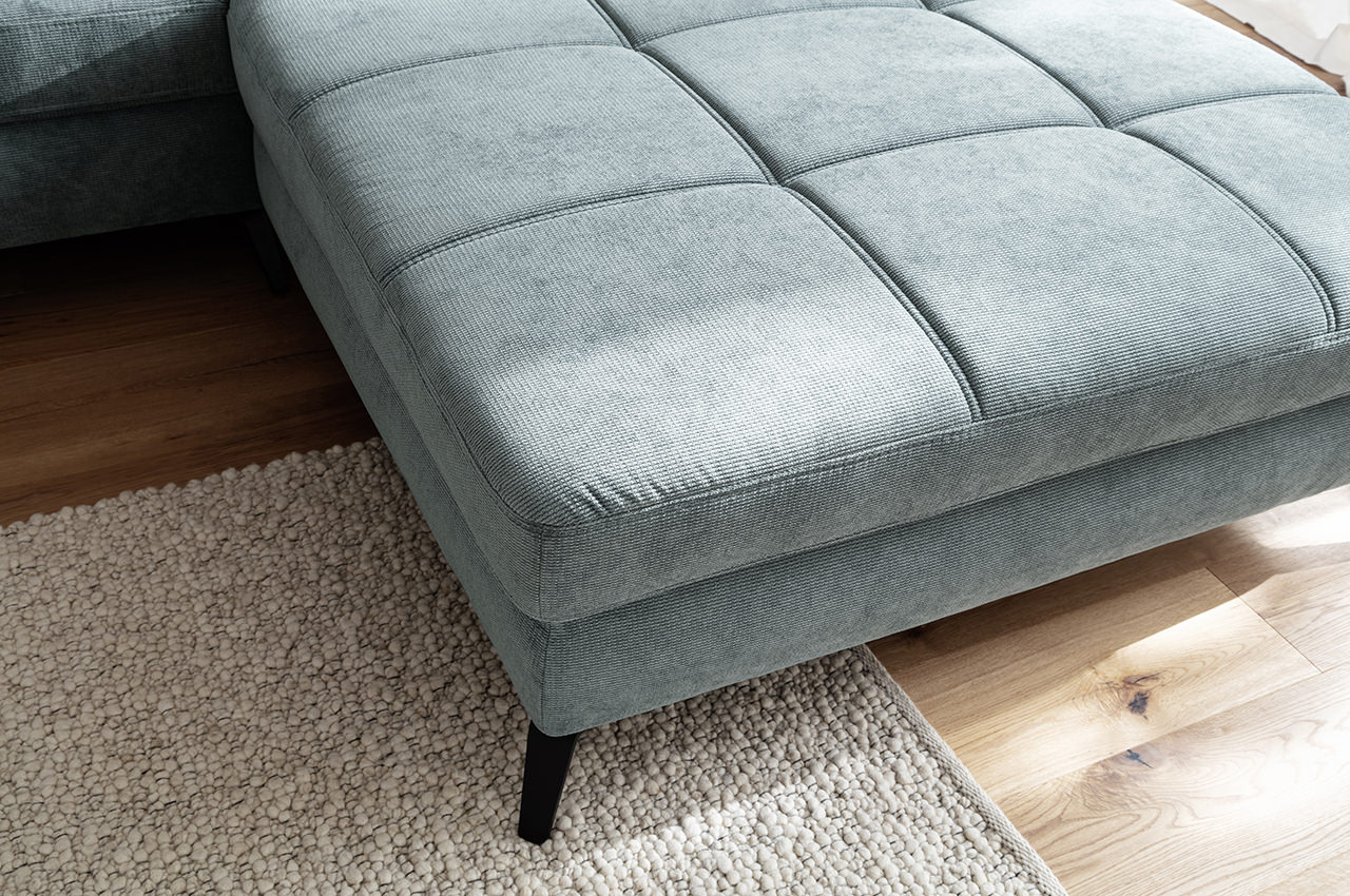 portofino ecksofa rechts dilara 72 blau grau detailbild ottomane