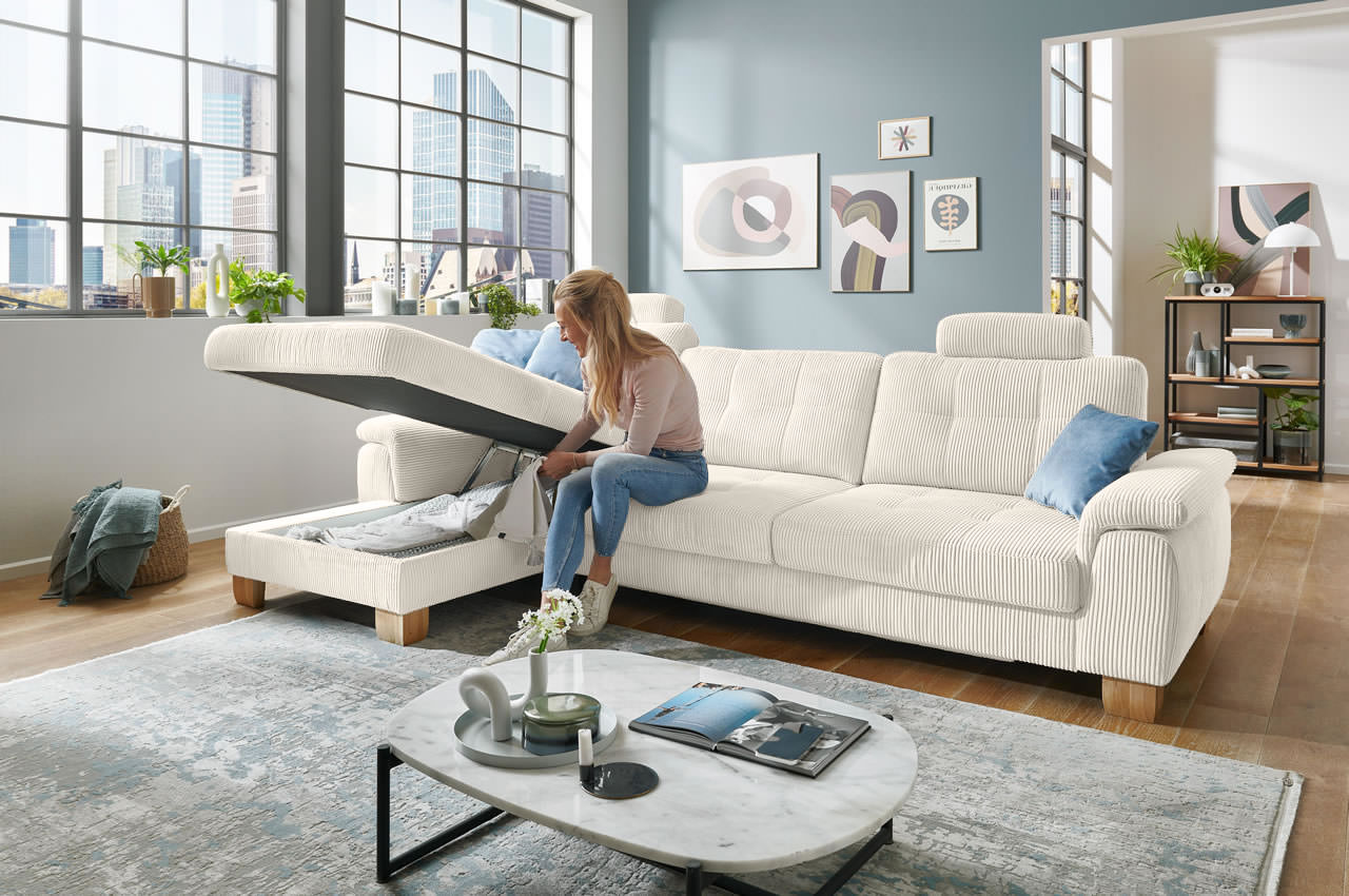 pp la19101 landart ewian ecksofa links cord natur milieu mit bettkasten 2