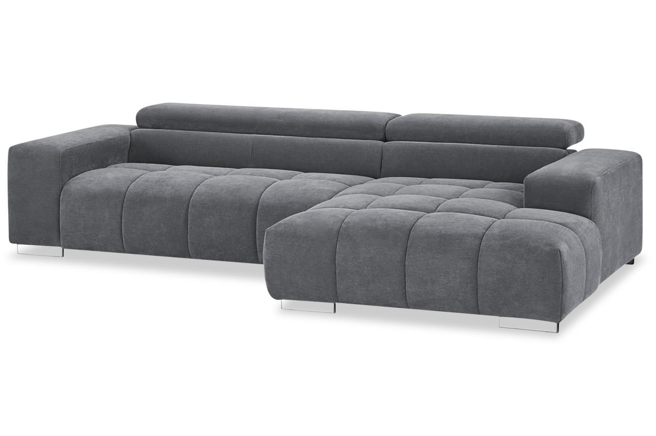 cotta orion ecksofa mit recamiere rechts f001 stone ohne kissen