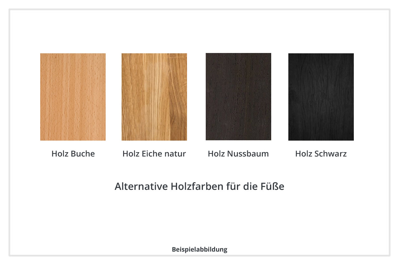 Varianten Holzfuesse 4 fach Varianten Holzfuesse 4 fach