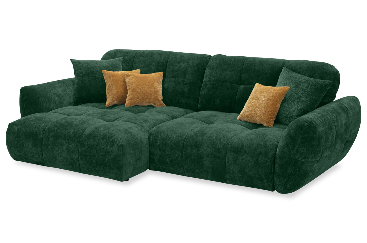 ecksofa nivo links stoff cloud a063 dunkelgruen mit kissen ecksofa nivo links stoff cloud a063 dunkelgruen mit kissen