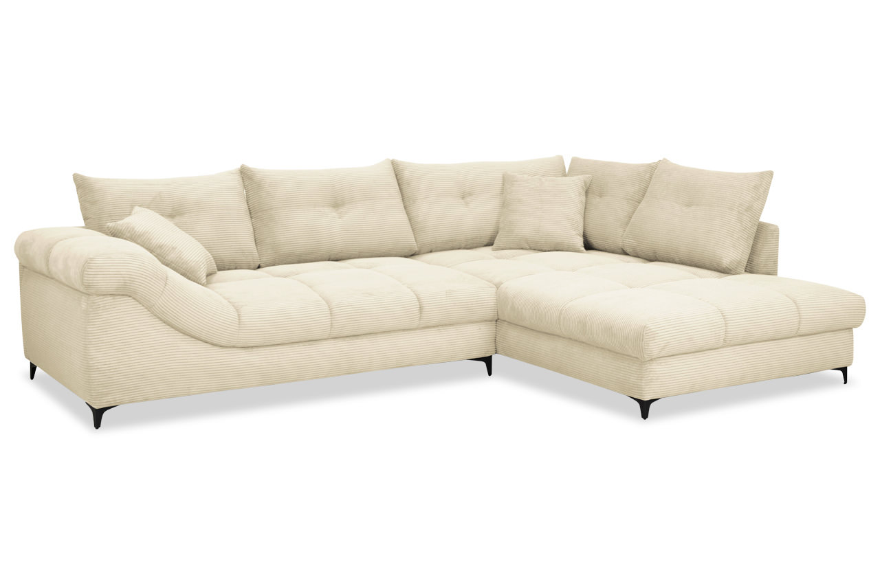 ecksofa marlon rechts cord stripes 8622 creme ecksofa marlon rechts cord stripes 8622 creme