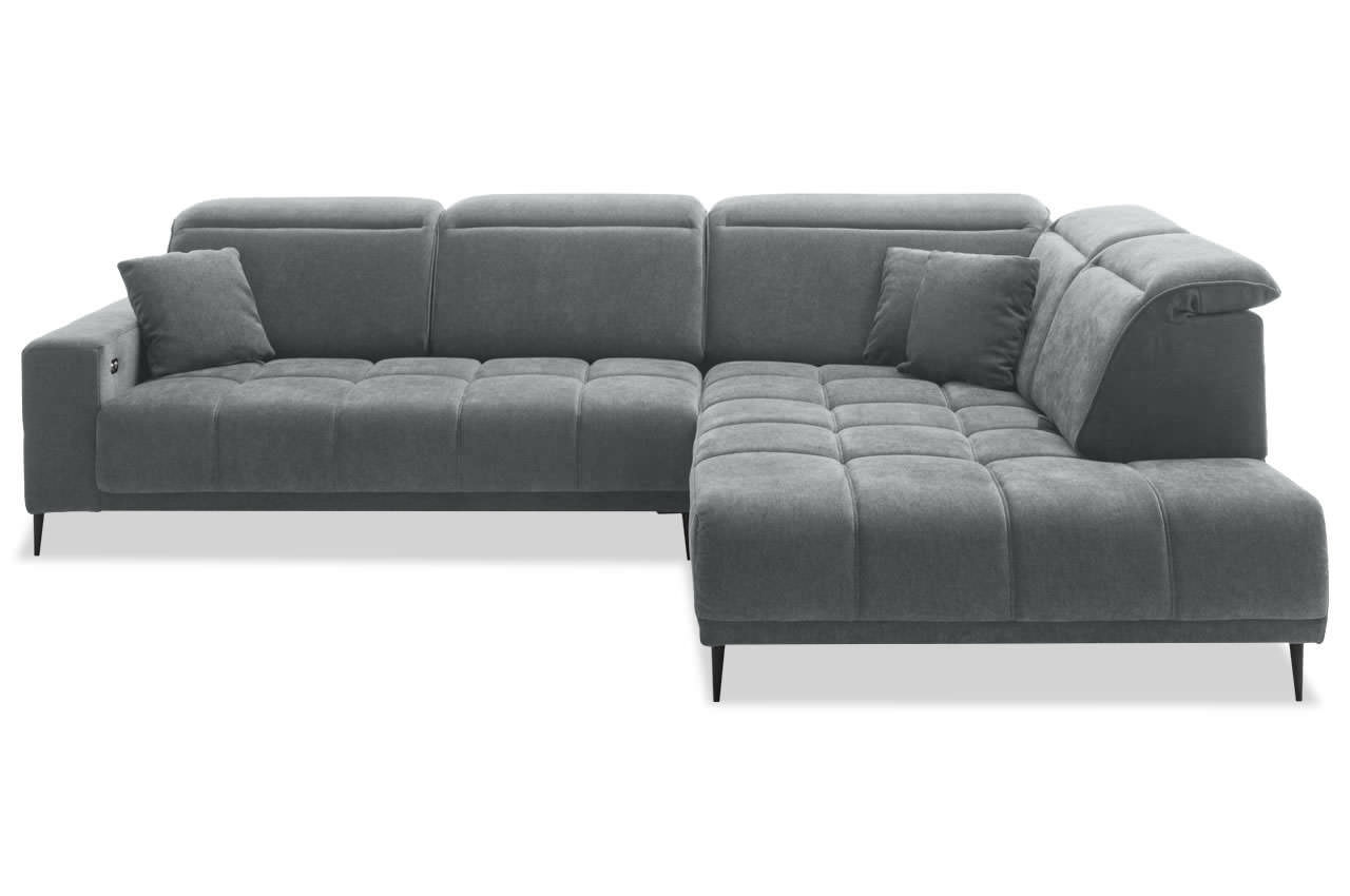 livorno ecksofa mit ottomane rechts aragon 93 grau frontansicht livorno ecksofa mit ottomane rechts aragon 93 grau frontansicht