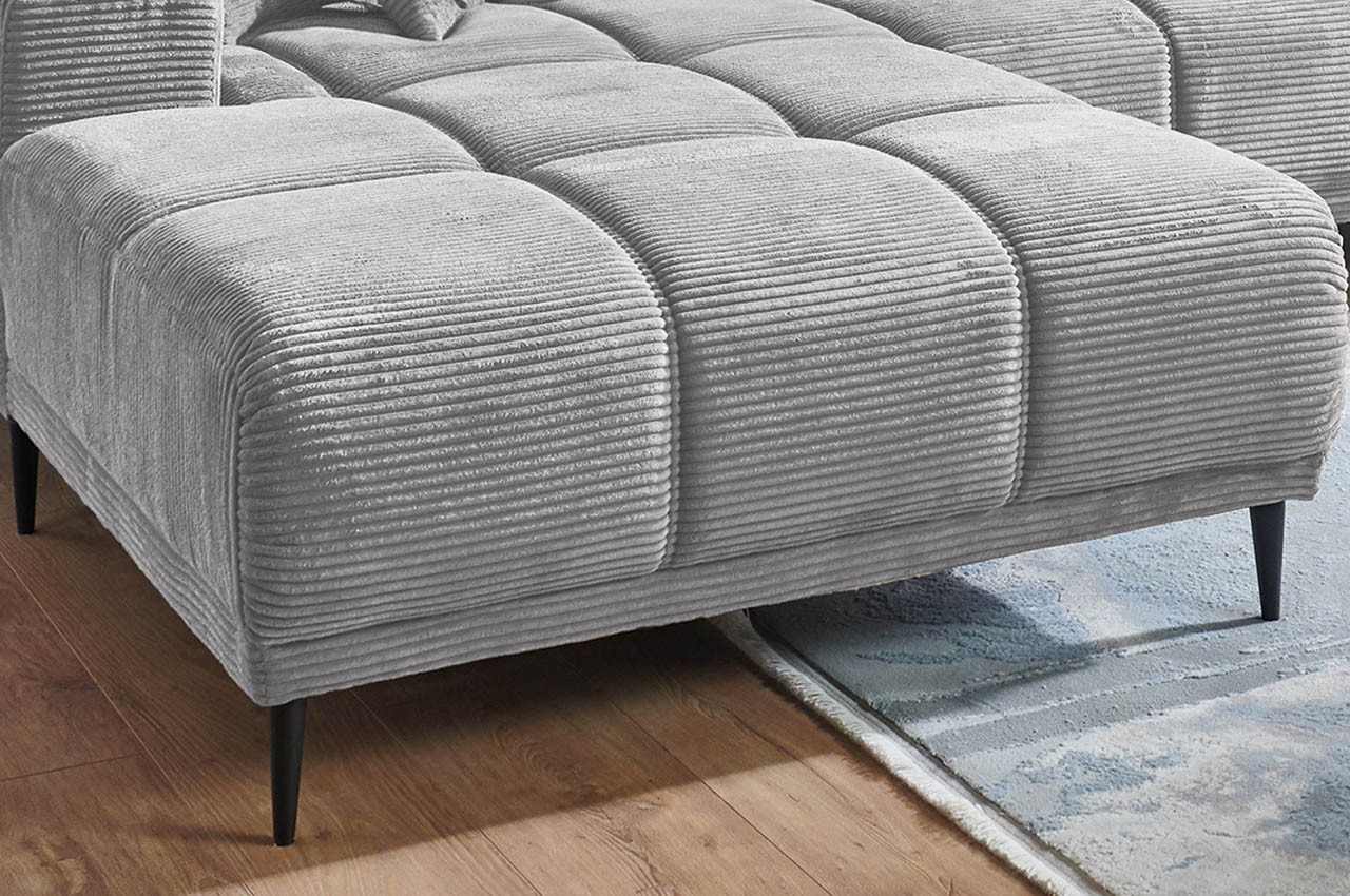 livorno ecksofa mit recamiere links cord stoff lincoln 86 grau ambiente sitztiefenverstellung