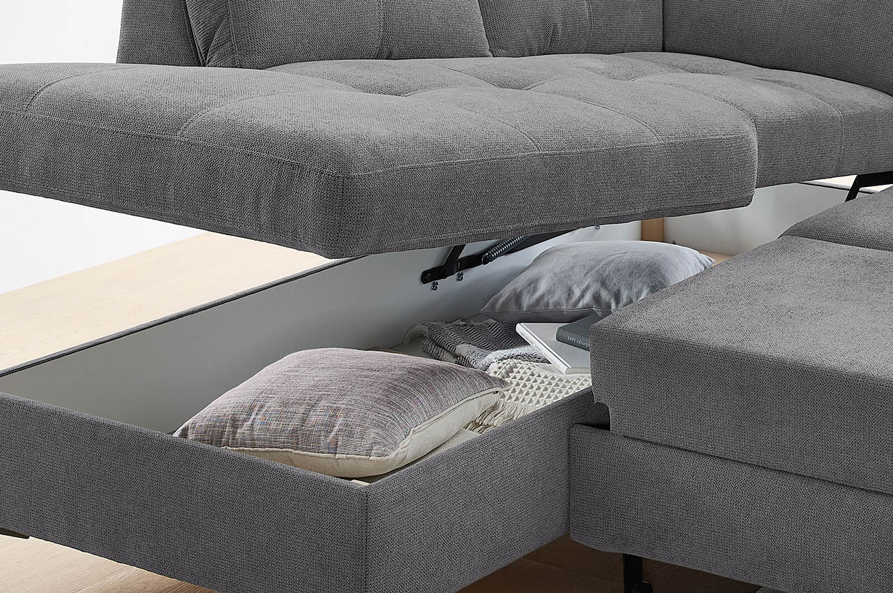 wali ecksofa ottomane links stoff coroni 9309 dunkelgrau detailbild bettkasten wali ecksofa ottomane links stoff coroni 9309 dunkelgrau detailbild bettkasten