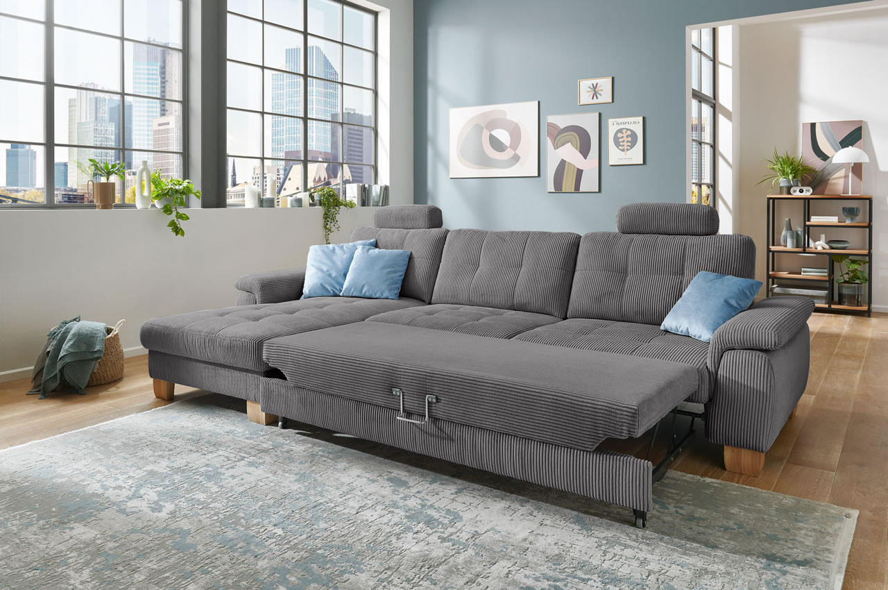 pp la19101 landart ewian ecksofa links cord anthrazit milieu mit schlaffunktion