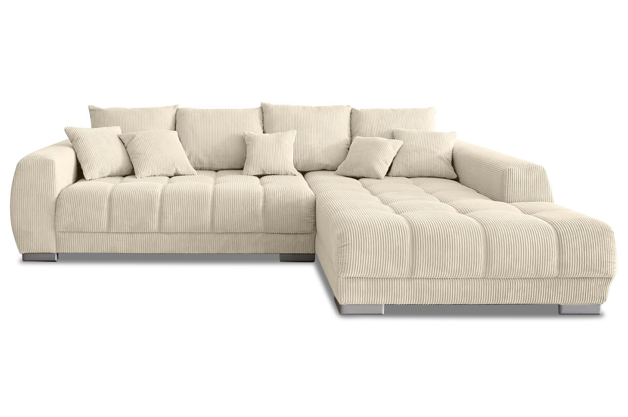 mustang ecksofa mit recamiere rechts cord lincoln 03 farbe beige frontansicht mustang ecksofa mit recamiere rechts cord lincoln 03 farbe beige frontansicht